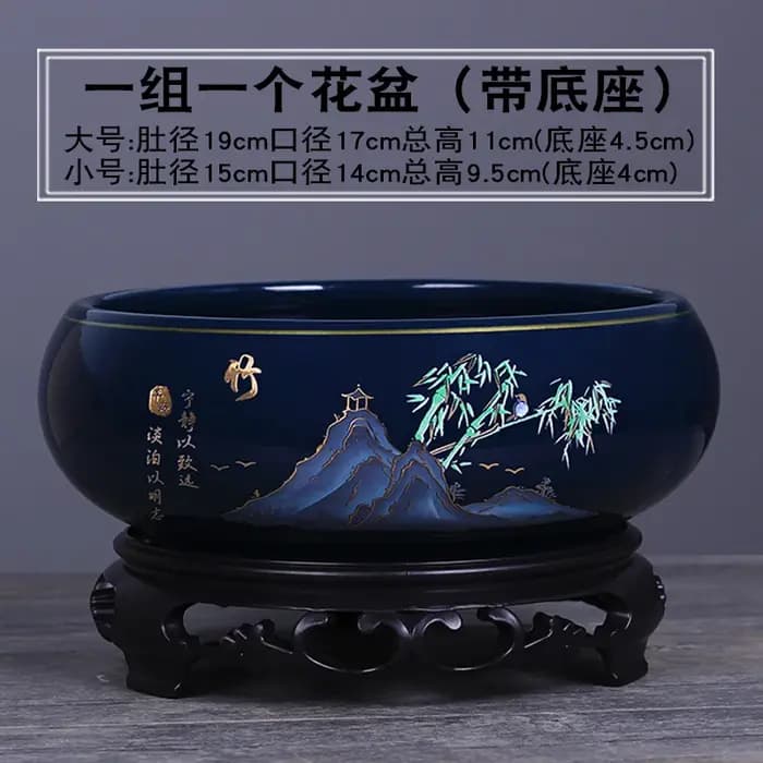 Pot de fleur hydroponique en céramique de Style chinois créatif, orchidée prune, chrysanthème de bambou, Pot de fleur de jardinage, ornement de bureau