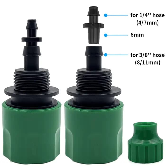 WUJIE 2 pièces adaptateur à raccord rapide avec connecteur barbelé 1/4 (ID 4mm) ou 3/8 pouces (8mm)