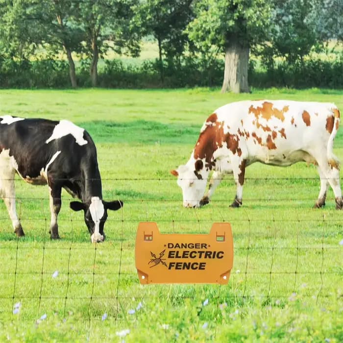 Panneau d'avertissement de clôture électrique, pour ferme, jardin, bétail, poussin, chien, mouton, a