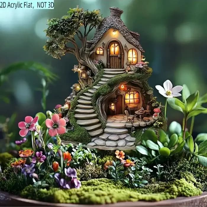 1 pièce Décoration extérieure fantaisie en forme de cabane dans les arbres