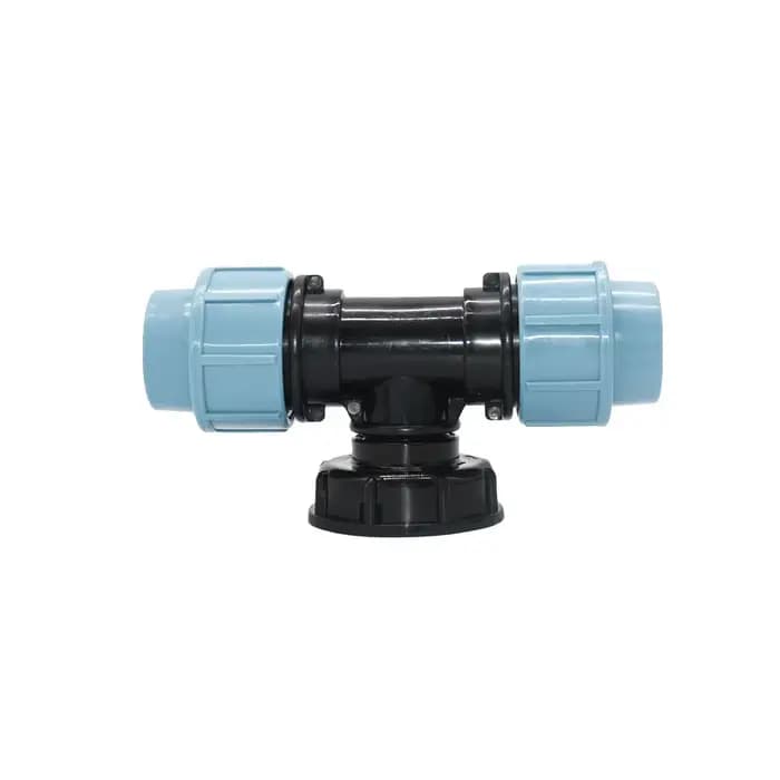 Connecteur de tube en plastique PE S60 à 20/25/32mm, coudé séparateur d'eau à 2 voies, IBC, tuyau pr