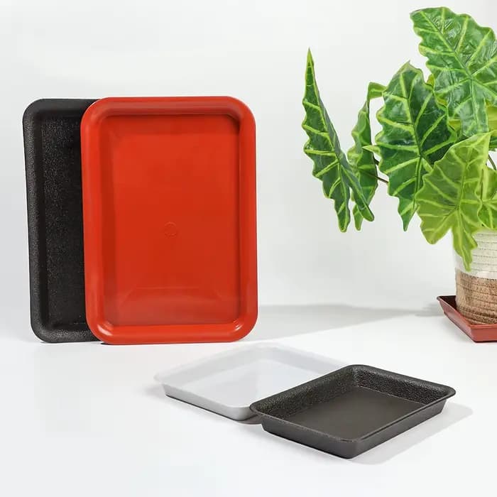 Pot de fleur rectangulaire en plastique pour plantes de jardin