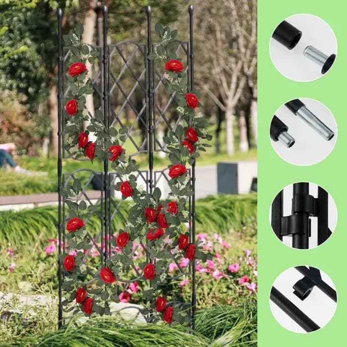 Cadre en treillis pour plantes de jardin