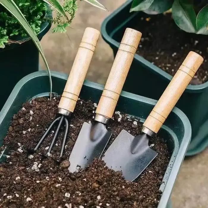 Ensemble d'outils de jardinage miniatures 3 pièces/1 ensemble