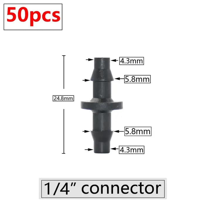 Connecteurs de tuyaux d'arrosage 1/81/4 ", coude en T barbelé, prise d'extrémité transversale, systè