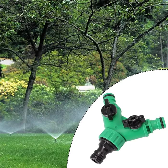 Connecteurs de tuyaux d'eau de jardin à 2 voies, adaptateur de tuyau, Valve de séparation de tuyau e