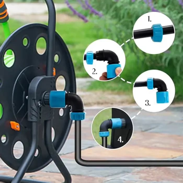 Connecteurs rapides coudés pour tuyau d'arrosage, 2 pièces, arroseurs pour l'irrigation du jardin, l