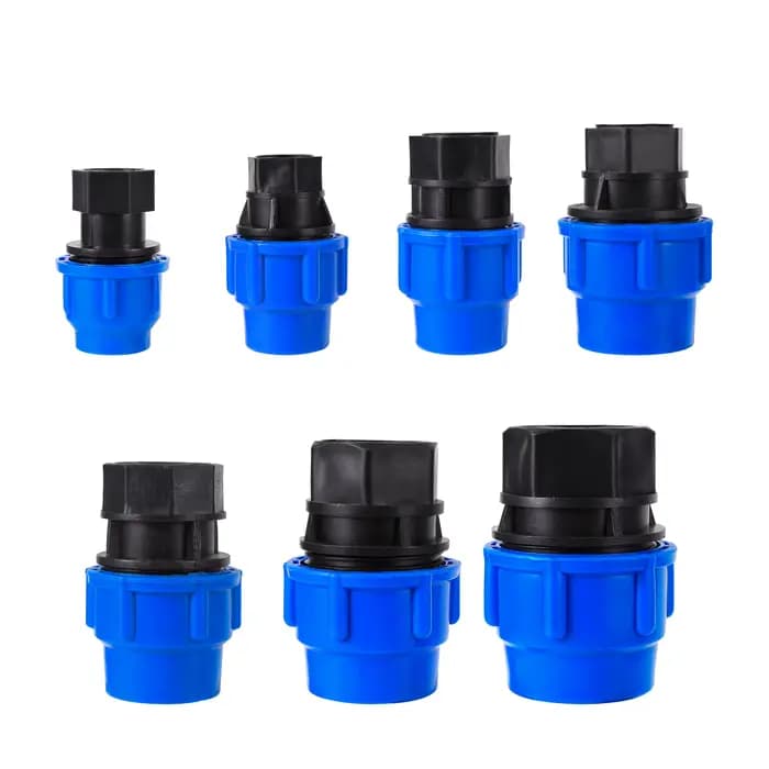 Adaptateur de tube à connecteur rapide épais en plastique PP, filetage femelle 1/2 "3/4" 1 "1.2" 1.5