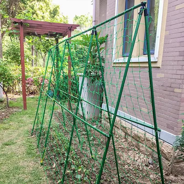 Ensemble de treillis de concombre, cadre en A pour plantes végétales de jardin, Supports de culture
