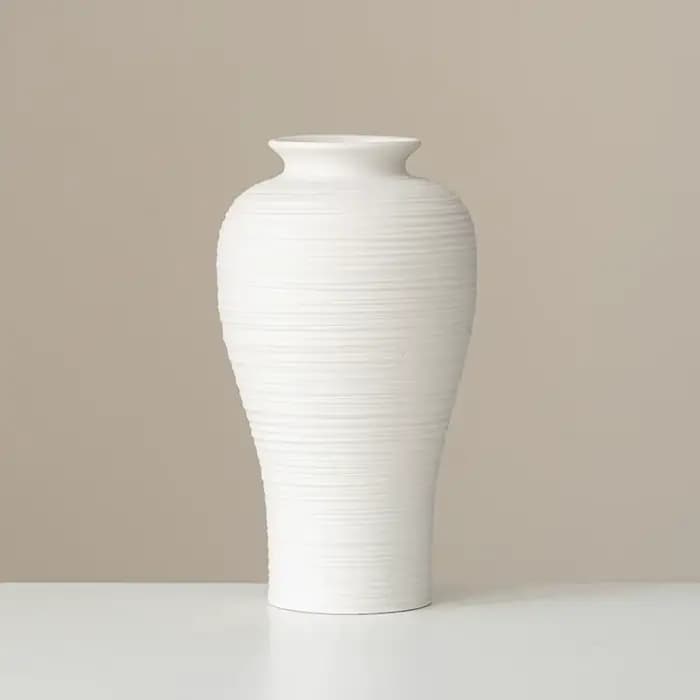 Vases en céramique, Design rond blanc