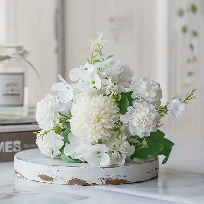 Ins style hortensia table à manger salon maison vase décoration de mariage décoration fleur artifici