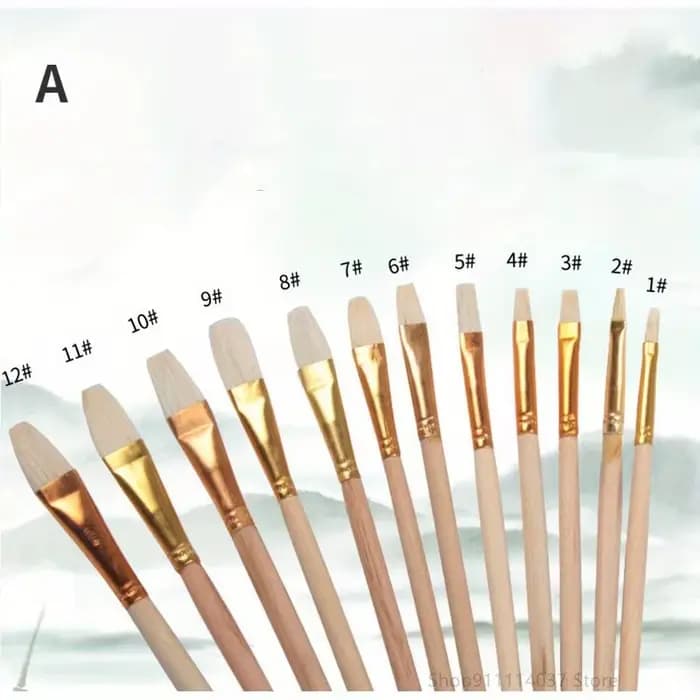 12 pièces poterie Art laine brosse pour céramique glaçure/peinture coloriage aquarelle peinture acry