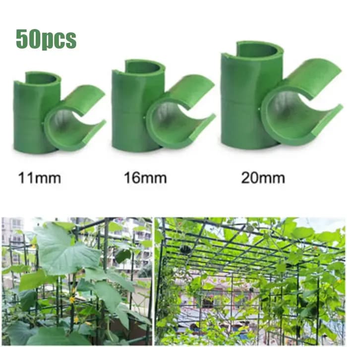 Pince de connecteur en plastique pour plantes, 50 pièces, pour cadre de jardin et légumes, pour chau