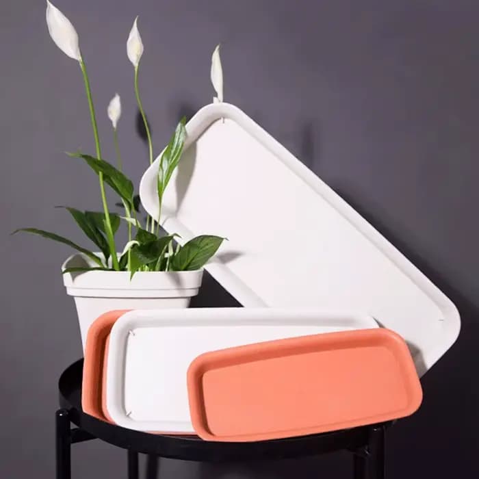 Pot de Fleurs Rectangulaire en Plastique pour Plantes d'Niket d'Extérieur, 1 Pièce