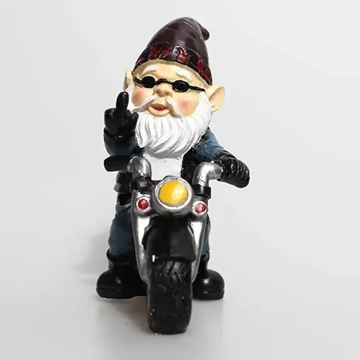 1 pièces Gnome nain résine artisanat décoration de jardin ornements de maison motard vieil homme équ
