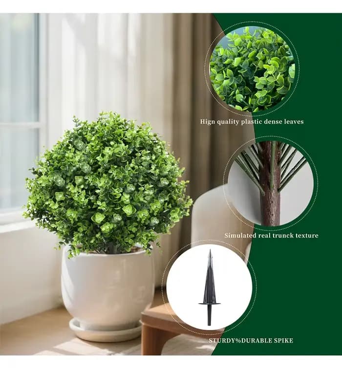 Plante artificielle à démonter et assembler, type eucalyptus et lavande, à enfouir dans le sol, pour décoration intérieure et extérieure, en pot