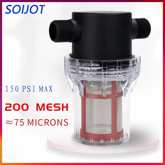 Écran filtrant en acier inoxydable 304, pré-filtre à 200 mailles, filtre de pompe à eau, 1/2 pouces,