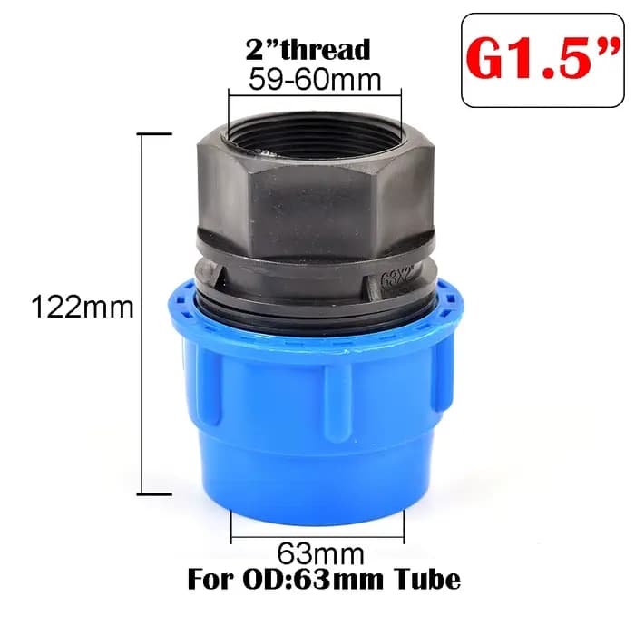 Tuyau d'irrigation d'eau du robinet en plastique PE, Valve à connecteur rapide, filetage femelle à t