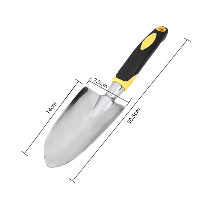 Petite pelle de jardinage en alliage pour plantes et fleurs, pelle à sol ample, désherbage, trous de creusement, outils pour plantation de jardin, poignée antidérapante