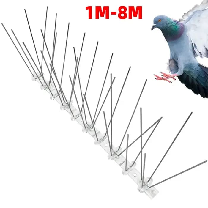 Répulsif en plastique pour oiseaux et Pigeons, 1M-8M, dissuasion Anti-oiseaux, bande de pointes en a