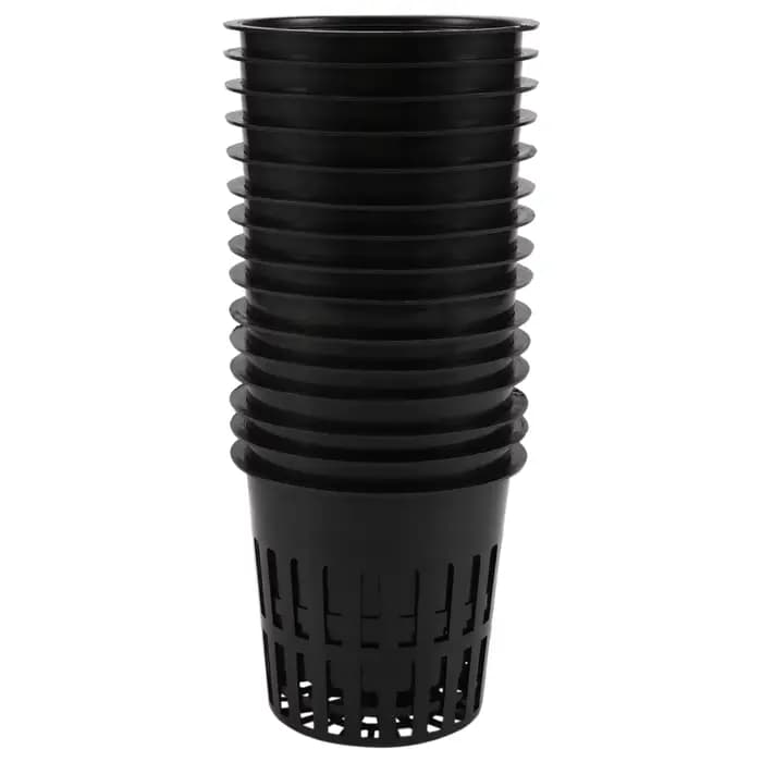 15 Pack 4 pouces Net tasses fente maille large lèvre filtre plante Net Pot seau panier pour la culture hydroponique