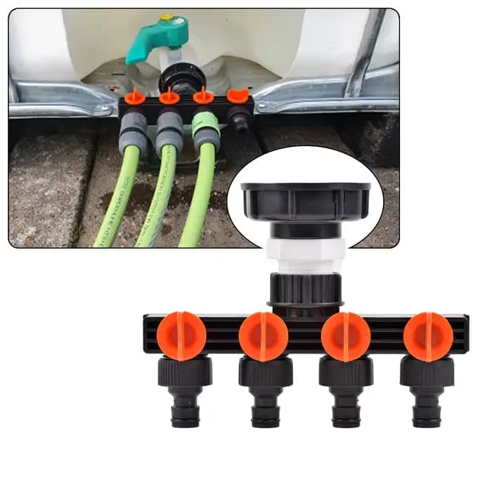 Adaptateur précieux IBC S60 de 1000 litres, robinet d'eau à filetage femelle, séparateurs de tuyau à