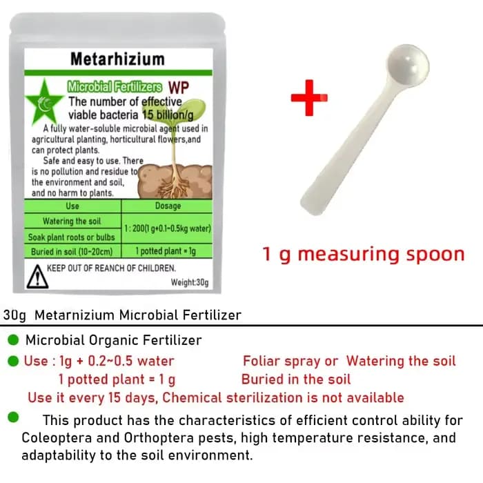 Engrais microbien soluble dans l'eau, métharianium, écologique, 30g, pour protéger les plantes, biofertilisateur naturel pour l'agriculture durable