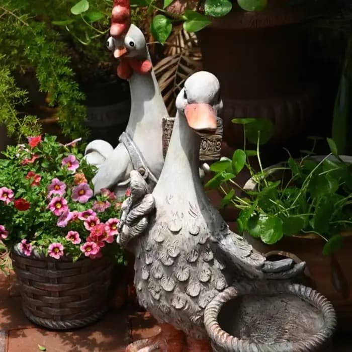 Pots de fleurs de pays américain rétro
