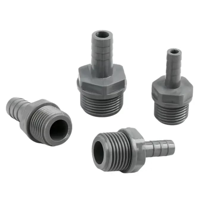 1/3 pièces 1/2 "3/4'' à 8 ~ 16mm gris PVC pagode connecteur à filetage mâle Aquarium Aquarium eau d'