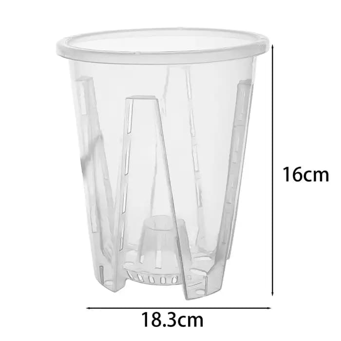 Pots à orchidées en plastique transparents avec trous de ventilation pour la plantation des Phalaenopsis