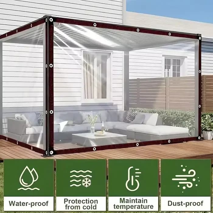 Bâche imperméable transparente épaisse pour jardin, bâche en Poly transparente, couverture pour plan