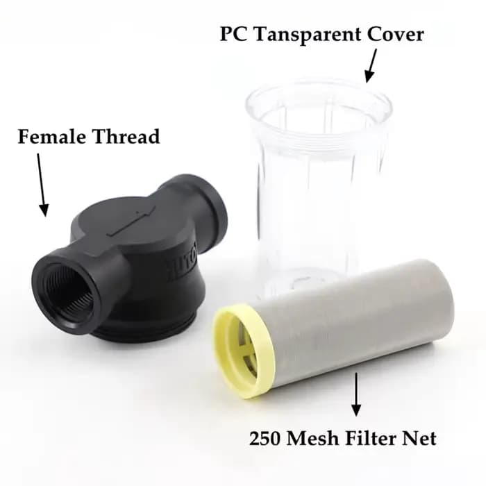 80/250 Mesh étang de jardin 1/2 pouce 3/4 pouce 1 pouce en ligne maille crépine pompe à eau filtre I