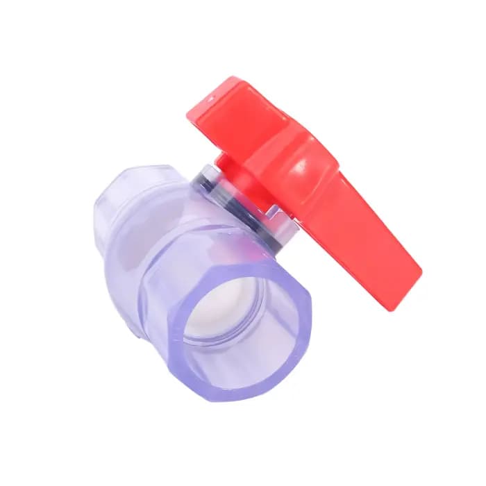 Robinet à tournant sphérique pour tuyau UPVC bleu translucide, 20 ~ 63mm, pour l'irrigation du jardi