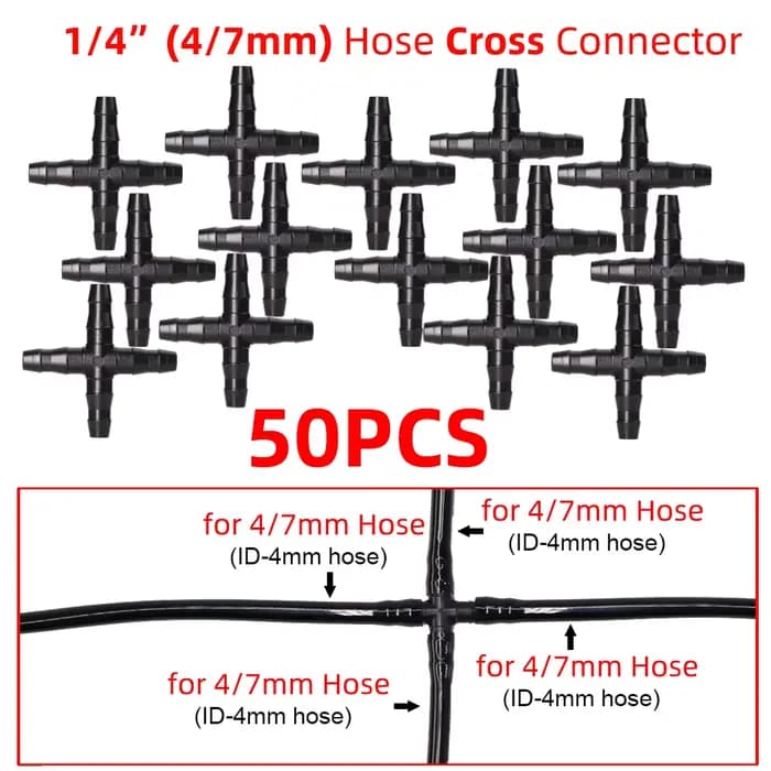 Connecteurs de tuyau d'arrosage de jardin 4/7mm, raccords d'irrigation goutte-à-goutte, raccords pou