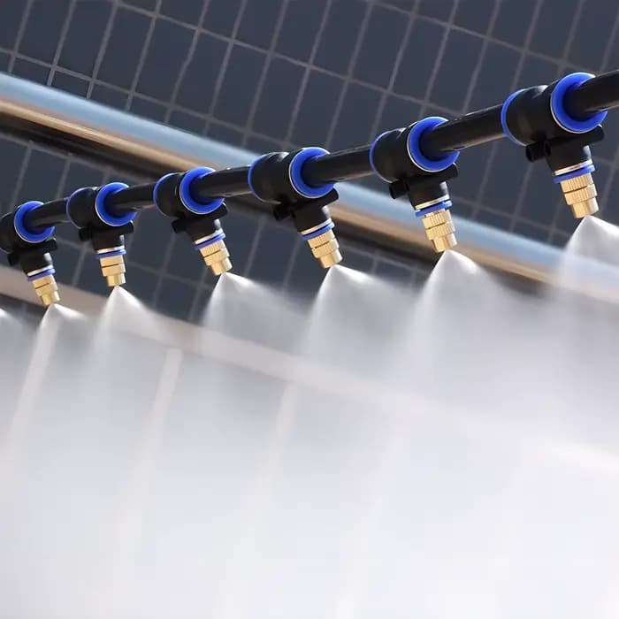 Buse de brumisation en laiton avec adaptateur en T, atomiseur réglable, pulvérisateur d'irrigation d