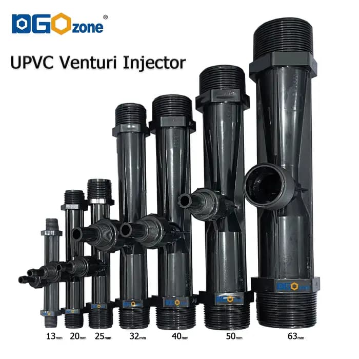 DGOzone – injecteur Venturi UPVC pour mélanger le liquide Venturi avec Valve, filetage BSP 1/2 "3/4"