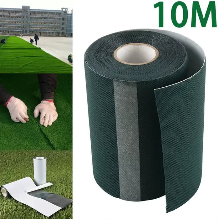 Ruban de couture d'herbe artificielle 10M pour pelouse, ruban vert de pelouse de jardin sans colle,