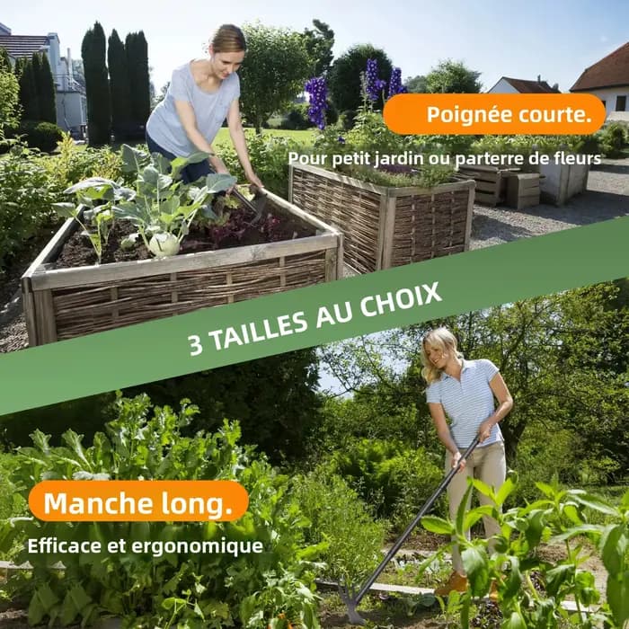 Outil de désherbage avec manche de 45