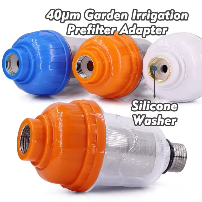 Filtre de robinet de jardin préfiltre, tube d'irrigation, crépine, acier inoxydable 1/2, 40 μm, 3 co