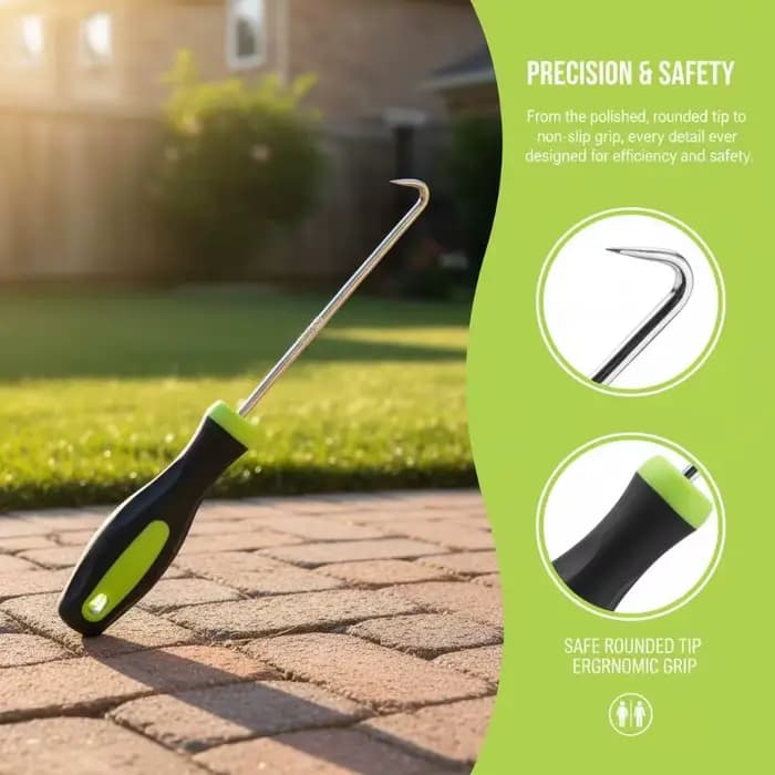 Outil de jardinage portable en métal robuste en forme de U pour le désherbage et l'élimination du sol