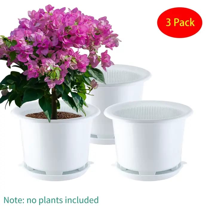 Meshpot-Pot de fleur en plastique à double couche avec trous d'air