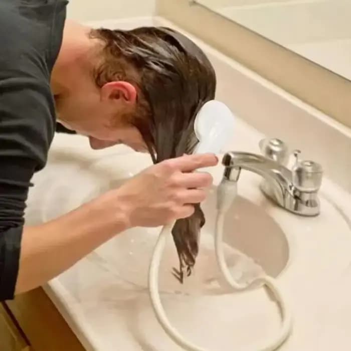 Arroseur portatif de fixation de robinet de baignoire de pomme de douche d'éclaboussure pour le lava