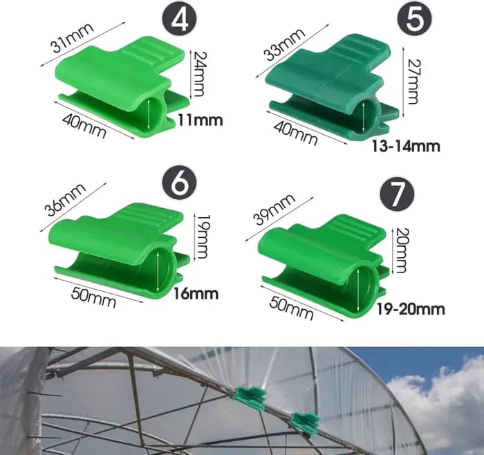 Film de Serre Épais pour Plante, Pinces de Support pour Abri de Jardin, Filet NucleoCover, Cerceau e