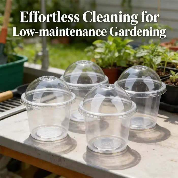 Pots de pépinière transparents avec couvercles