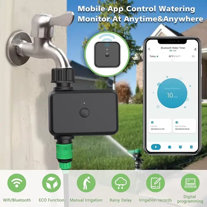 Système d'arrosage automatique de jardin, minuterie intelligente Wifi, contrôleur d'irrigation goutt