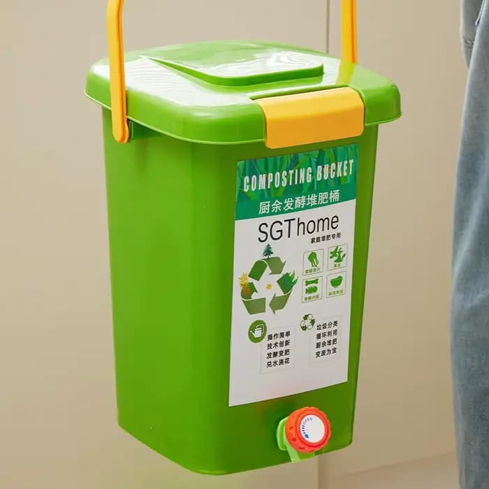 Bac à compost d'intérieur Portable avec couvercle, réservoir de Fermentation, conteneur de compost, seau à compost pour ferme, cuisine, cour, verger extérieur