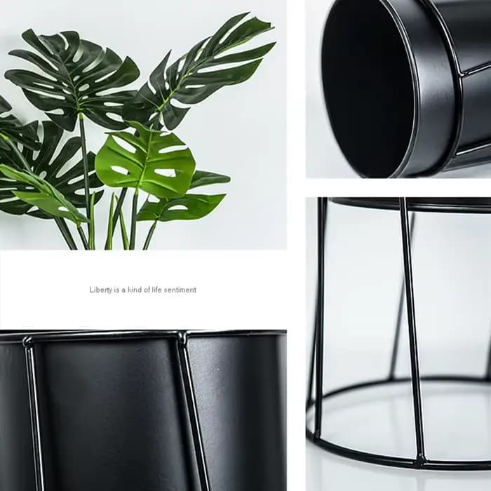 Pot de fleurs en fer forgé pour la décoration de la maison