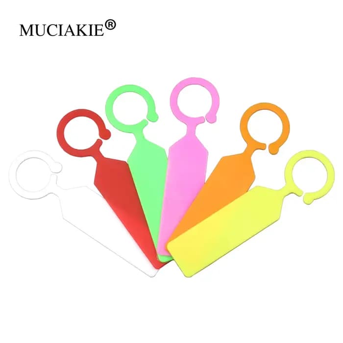Étiquettes suspendues en plastique avec anneau de 10 couleurs, pour plantes de jardin, marqueurs de