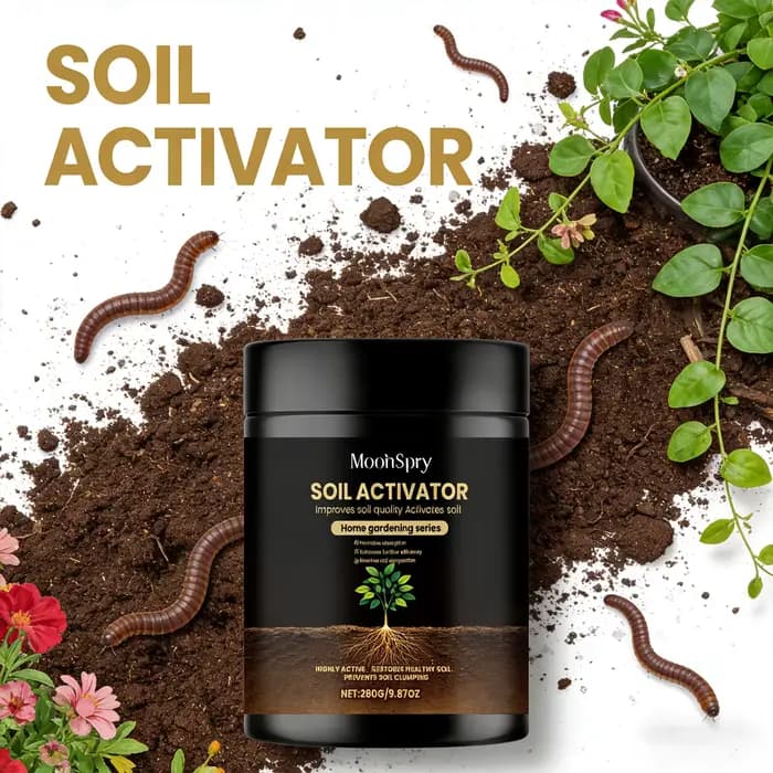 Activateur de sol pour plantes, améliore les nutriments du substrat, améliore la qualité du sol, facile à utiliser pour les plantes en pot, les fleurs et les légumes du jardin.