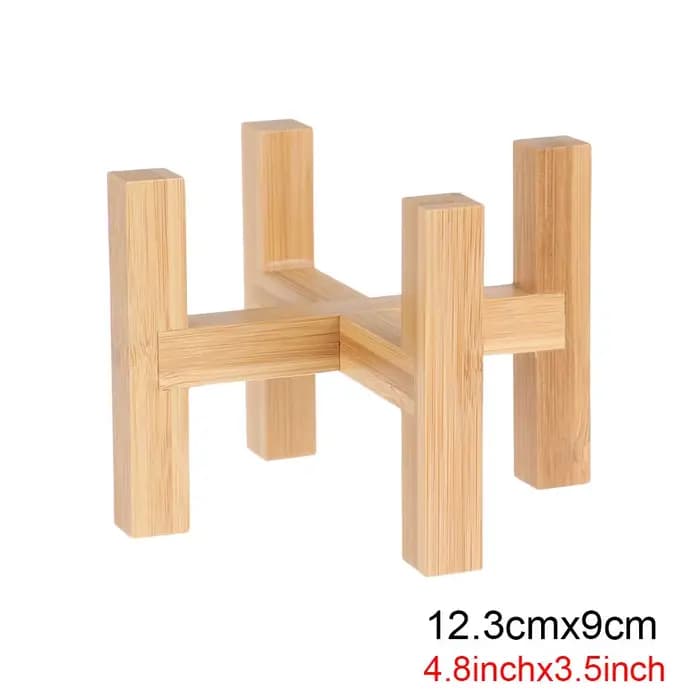 Support de pot de fleurs en bois pour intérieur et extérieur, présentoir de bonsaï sur pied, décorat